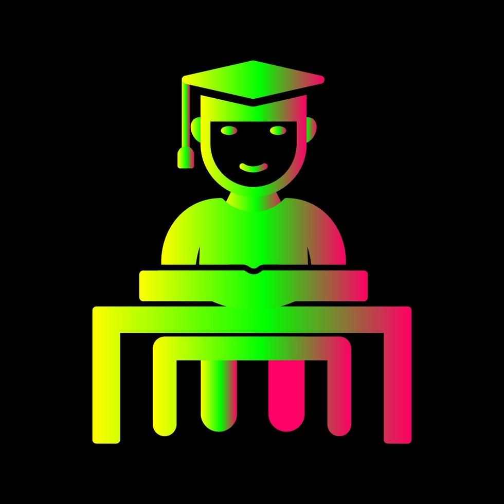 Unique Studying on Desk Vector Icon