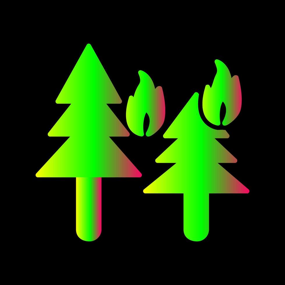 Unique Fire in Forst Vector Icon