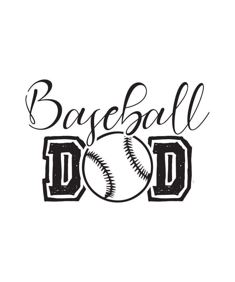 tipografía béisbol camiseta diseño vector png - béisbol papá