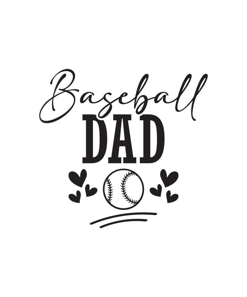 tipografía béisbol camiseta diseño vector png - béisbol papá