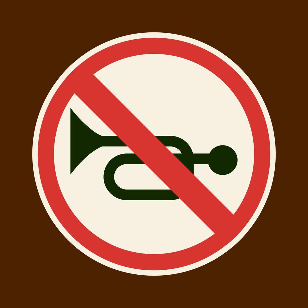 Icon sound signal inhibition. Sign vector clipart