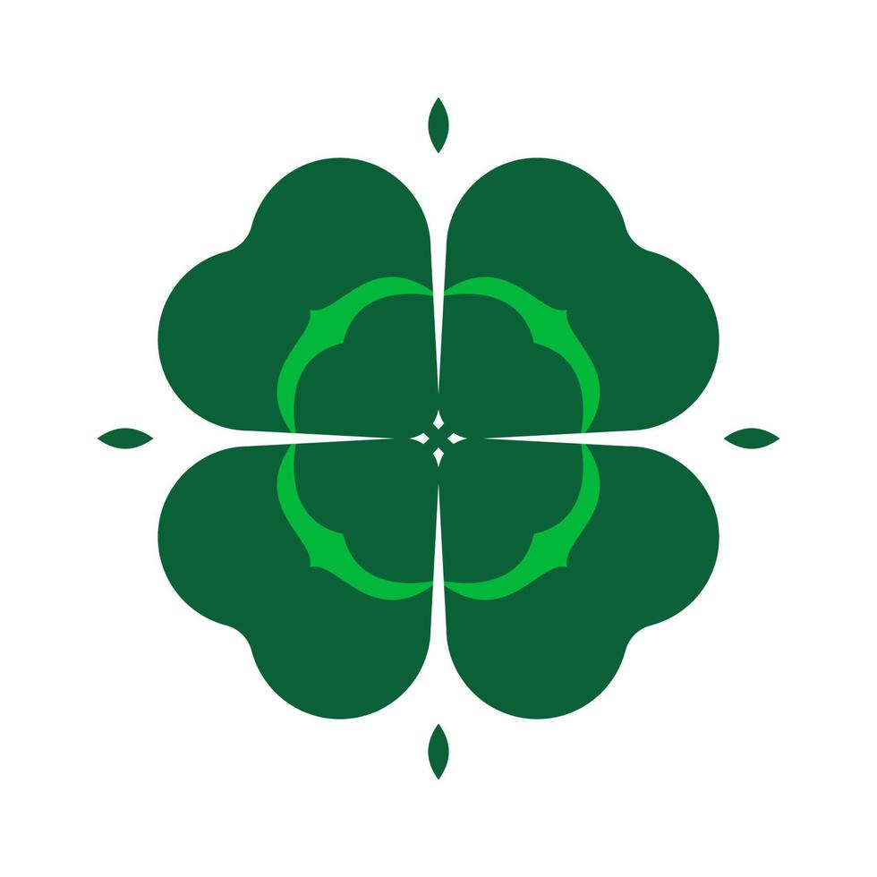 Quatrefoil sign for St. Patrick s Day in flat style for print and design. Vector illustration.