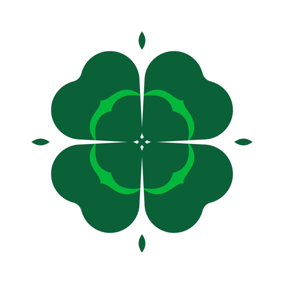 Quatrefoil sign for St. Patrick s Day in flat style for print and design. Vector illustration.