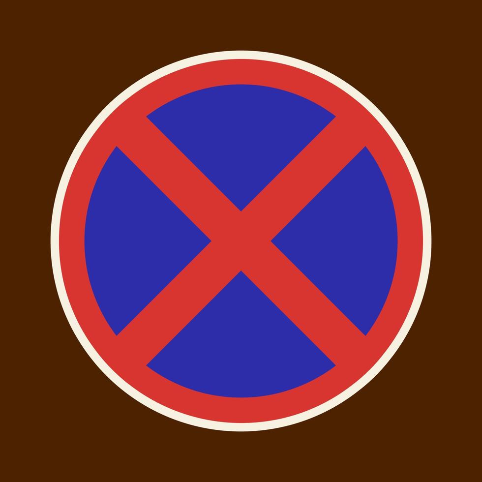 Icon stop prohibited. Sign vector clipart illustration