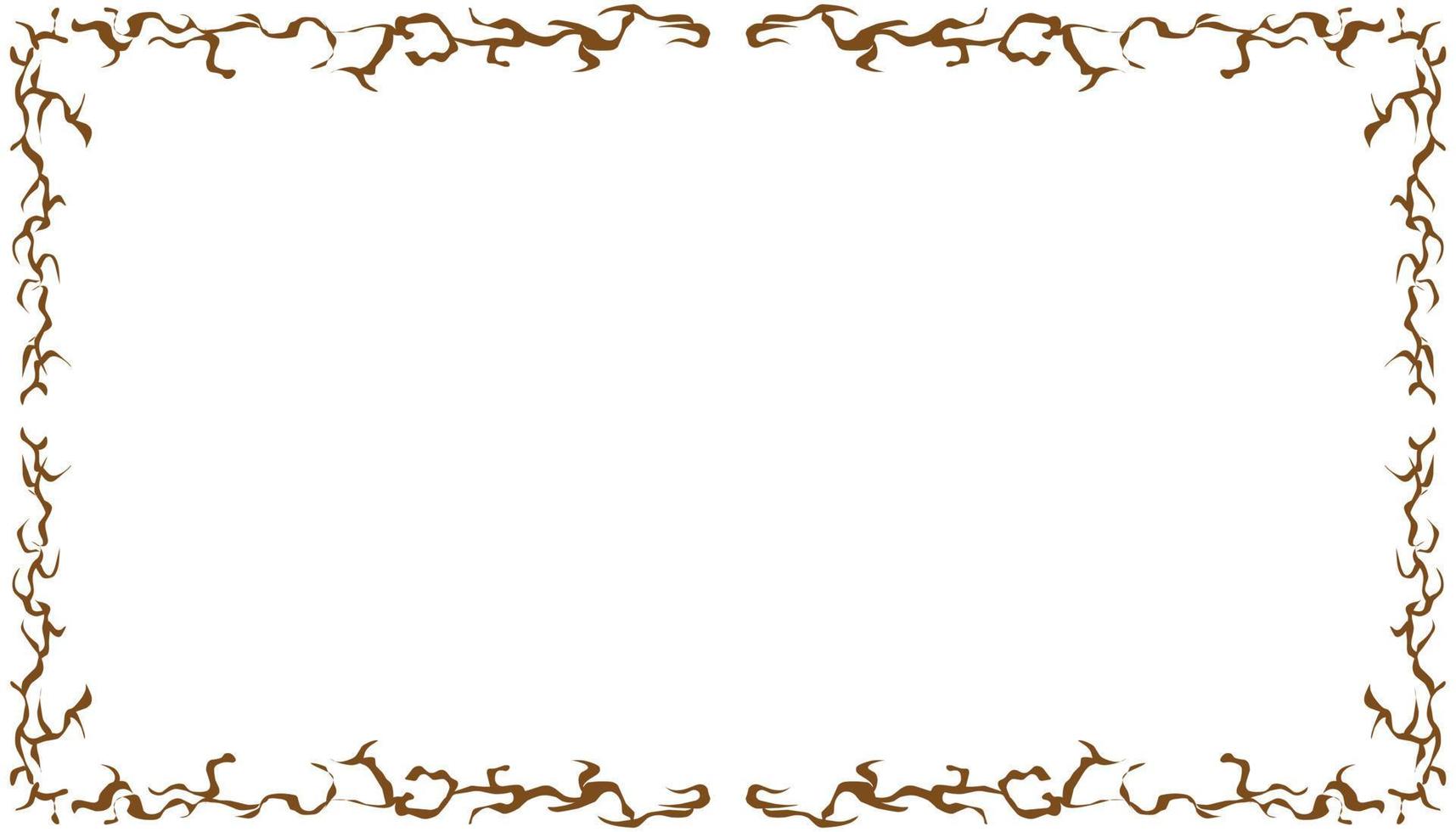 Brown color abstract illustration background frame border texture