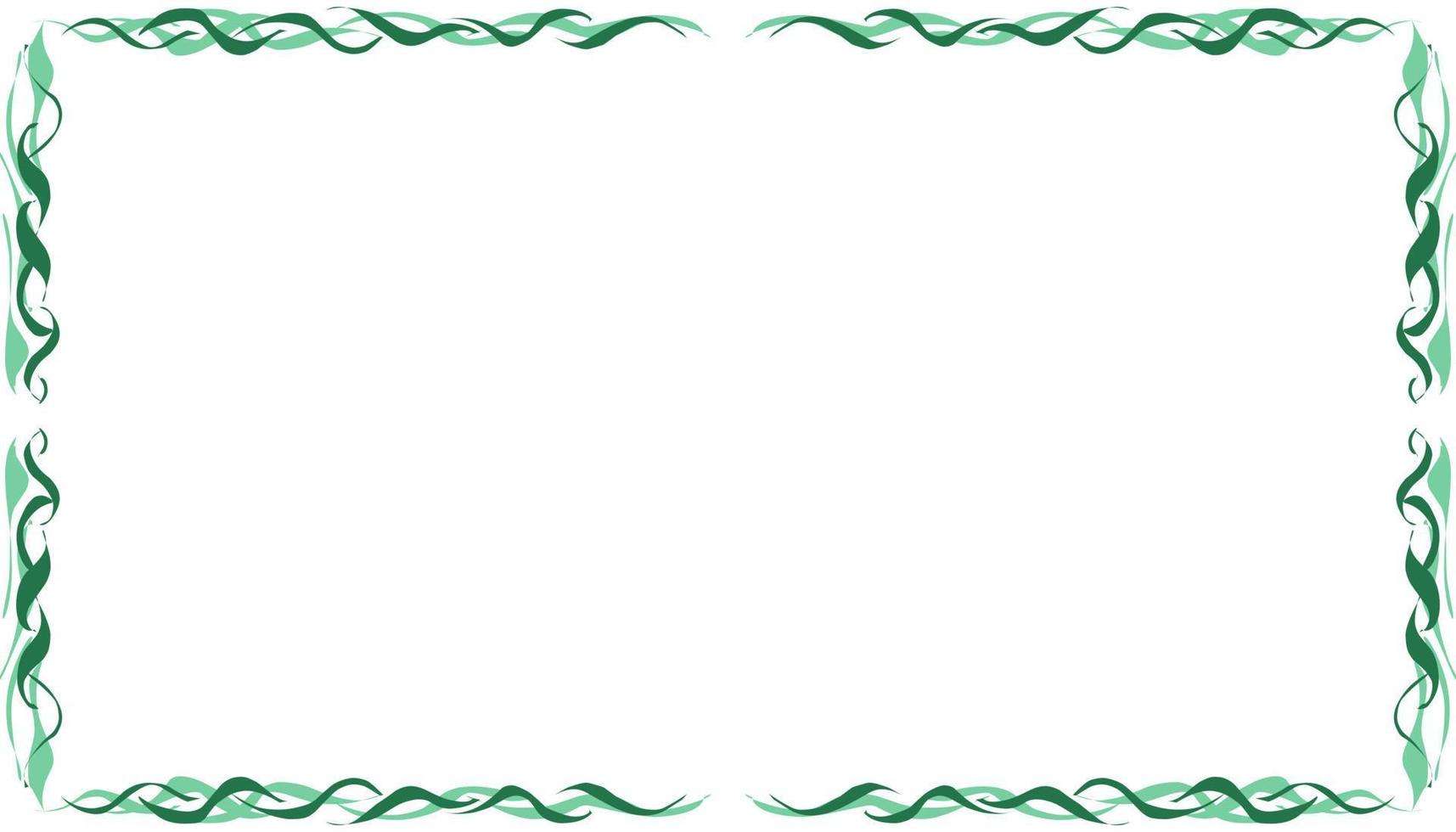 Green abstract frame border vintage illustration background vector
