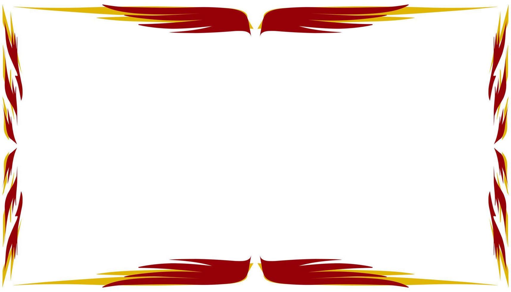 Abstract illustration background with red and yellow pattern frame vector