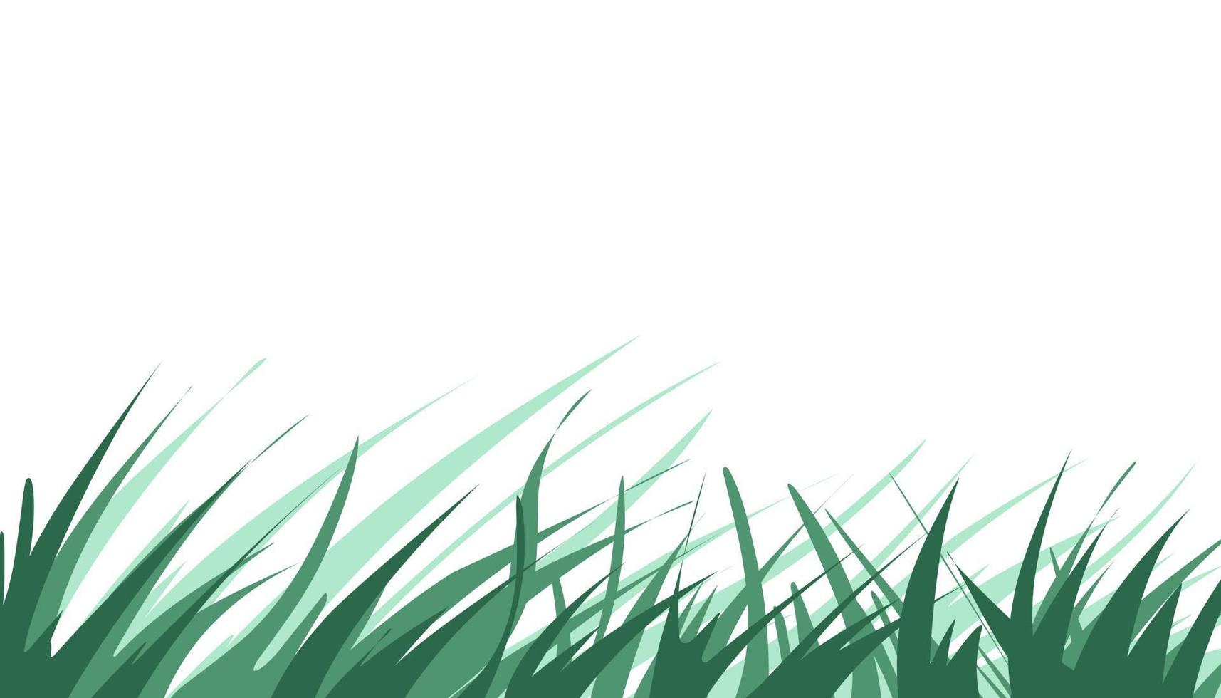 Green grass plant illustration background vector