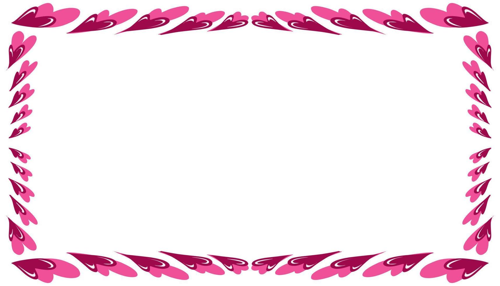 Abstract illustration background with purple love shape border vector