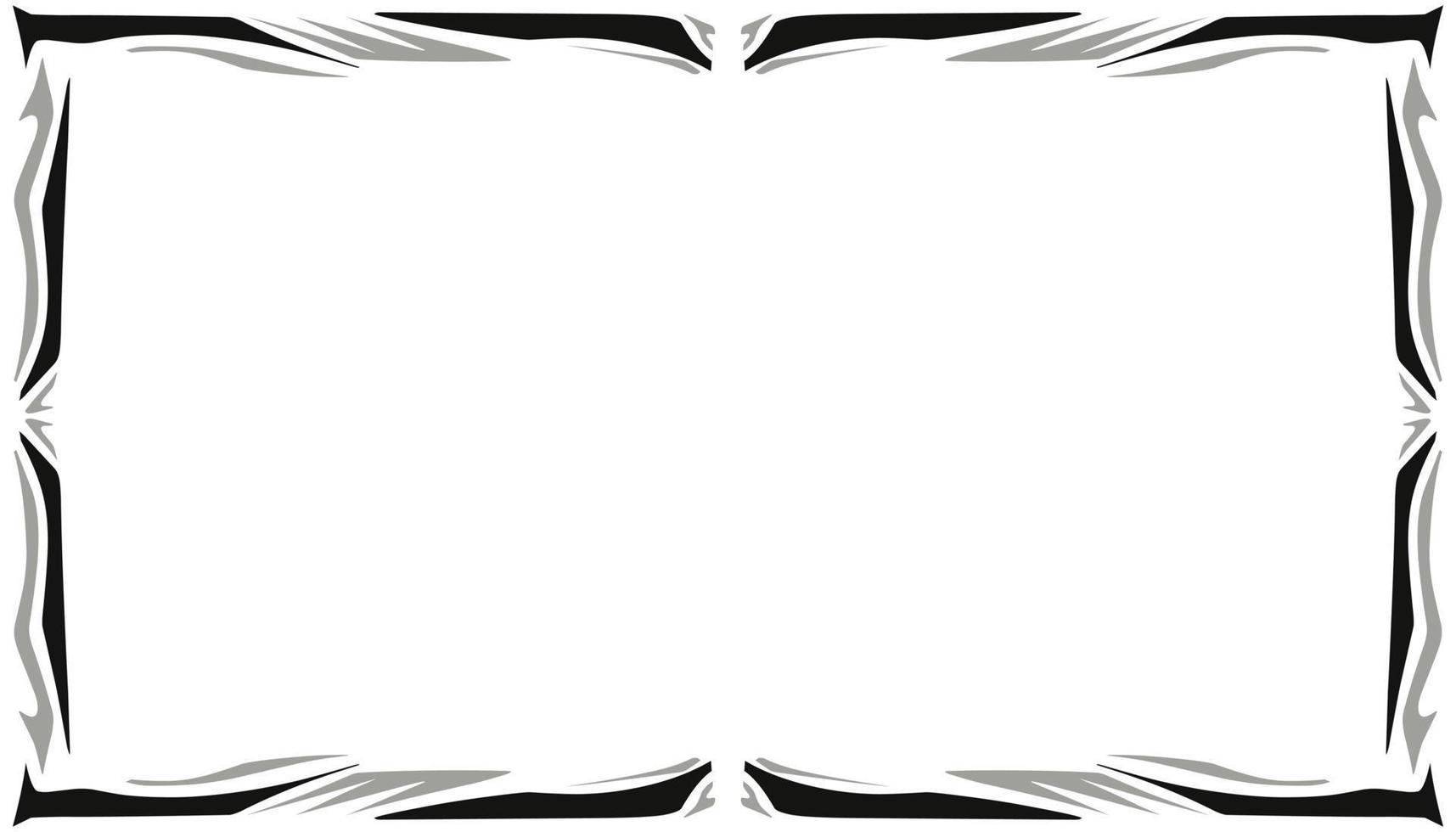Abstract illustration background with black and white pattern frame vector