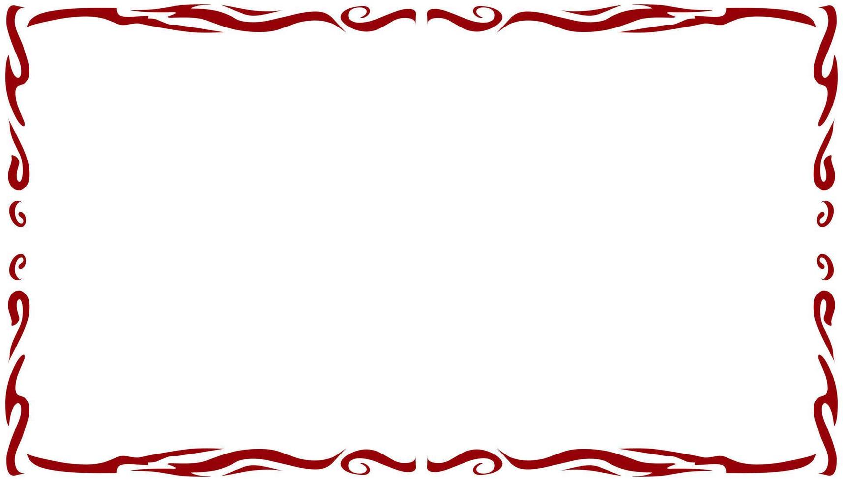 Red frame border abstract illustration background vector