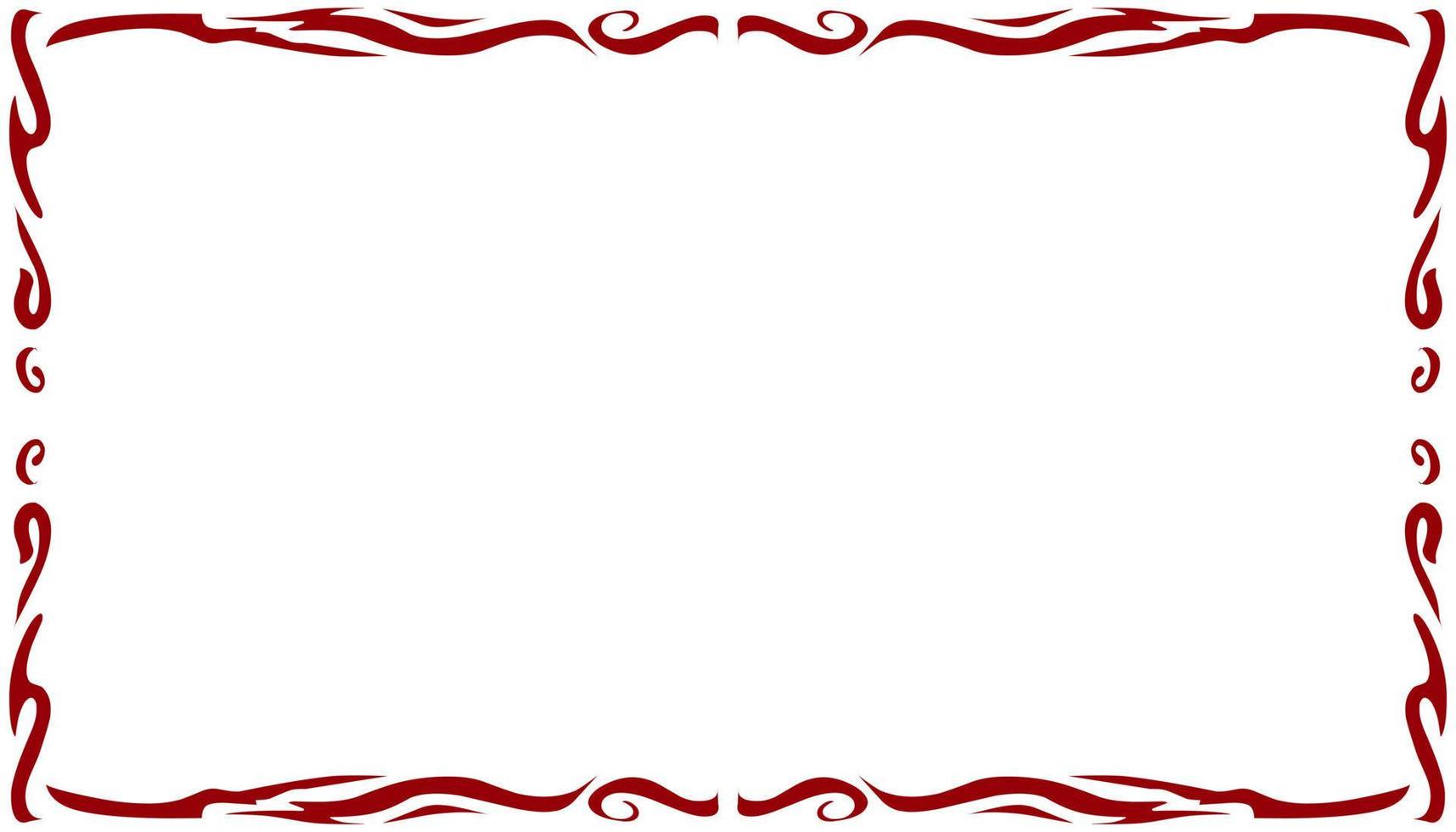 Red frame border abstract illustration background vector