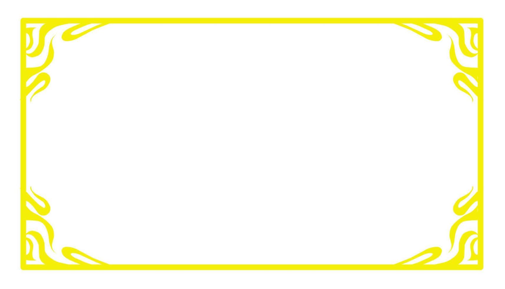 Abstract background with simple vintage yellow texture frame border vector
