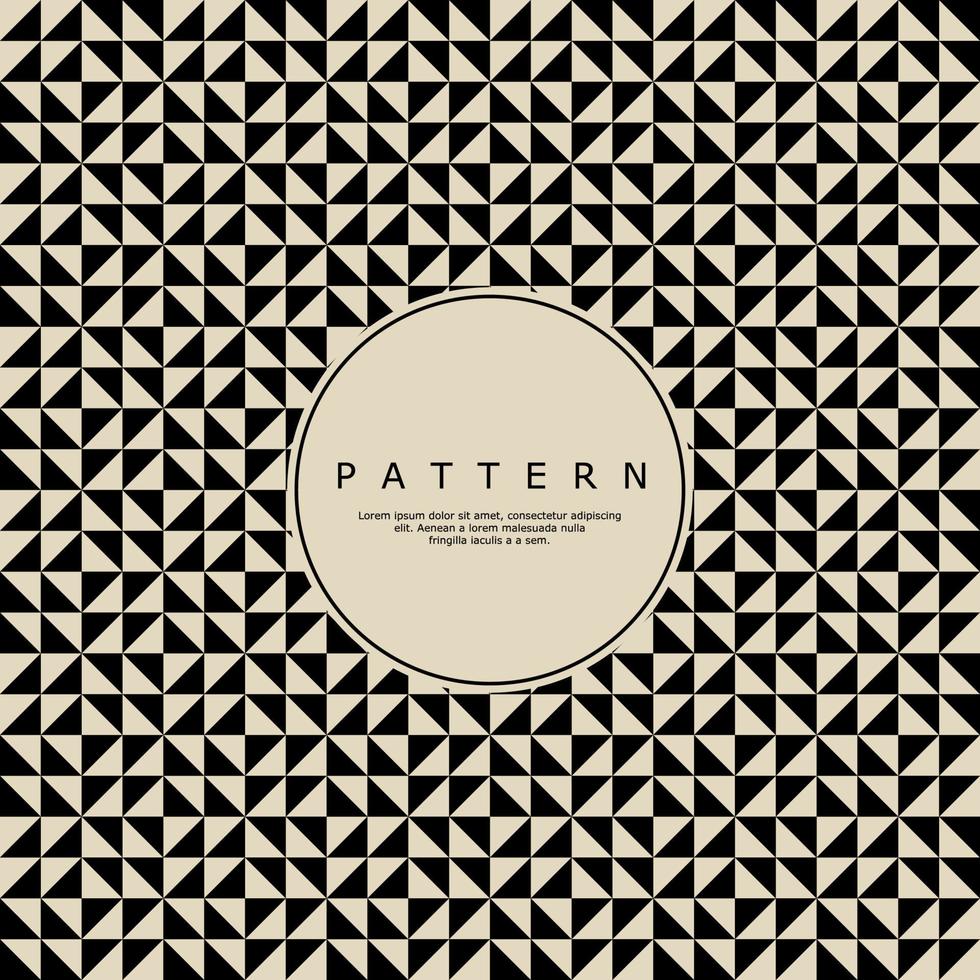 Minimal geometric square triangle abstract seamless pattern design vector