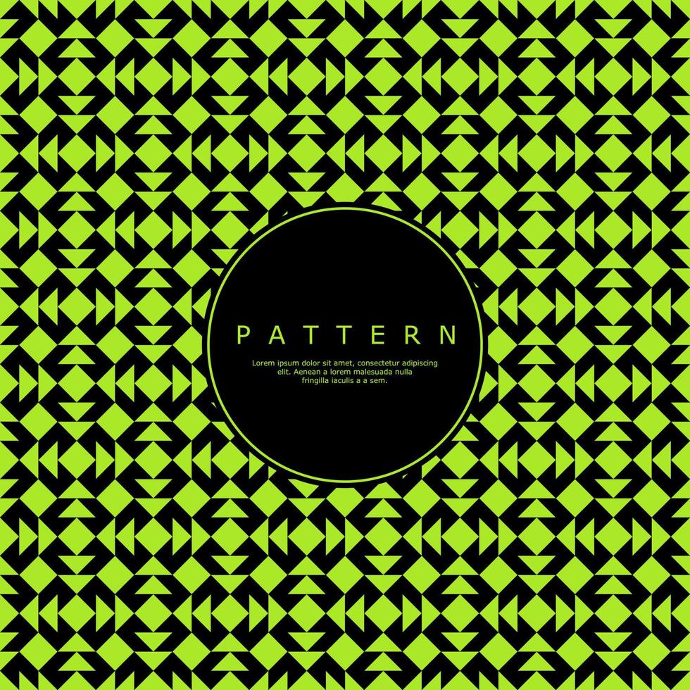 Black and lime green abstract seamless pattern. Modern simple triangle pattern. vector