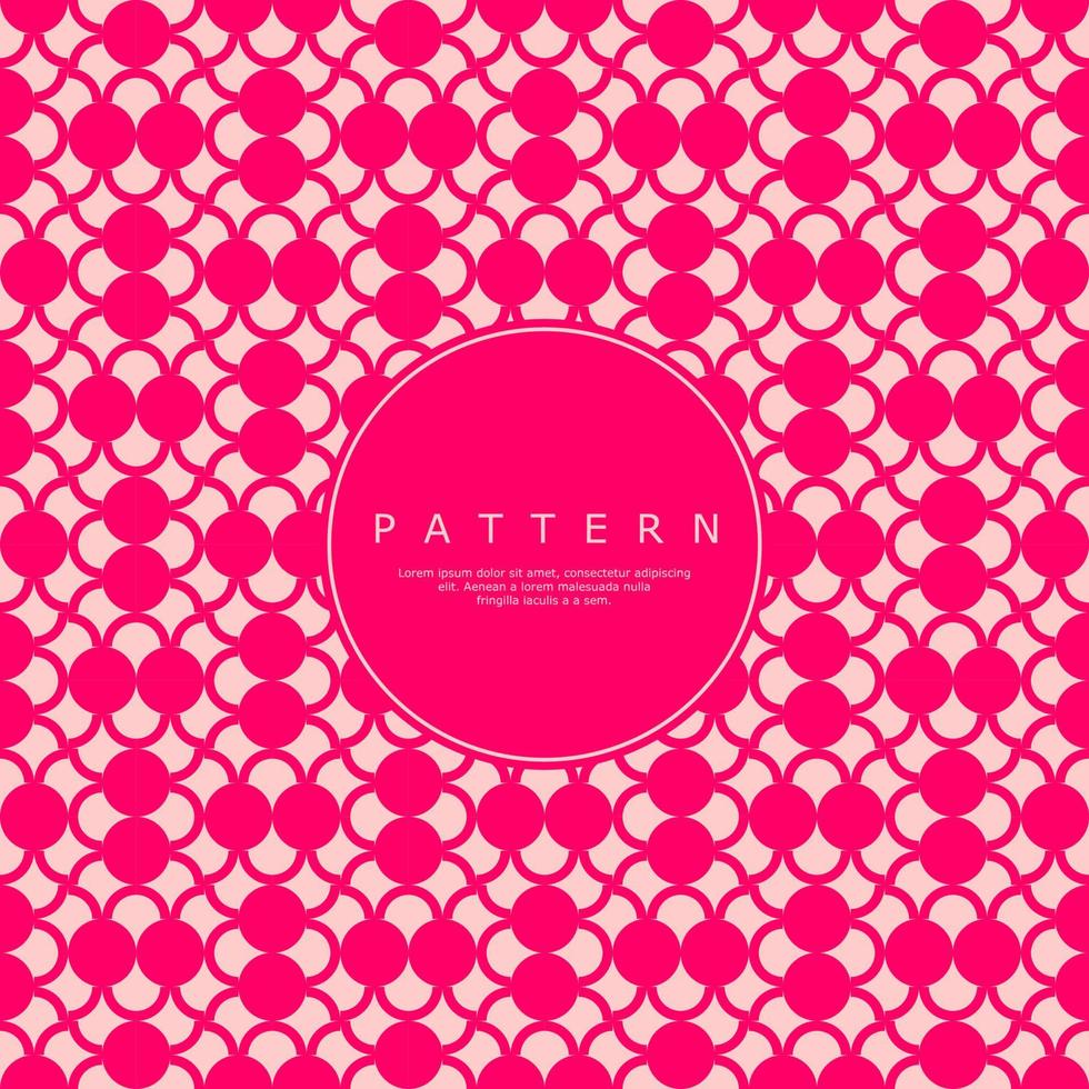 Feminime circle connection line abstract seamless pattern.Rounded repeat pattern vector