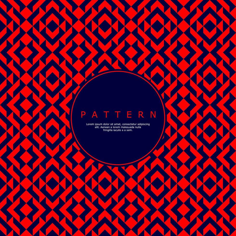 Red decorative square line seamless pattern. Abstract ornate box pattern. vector