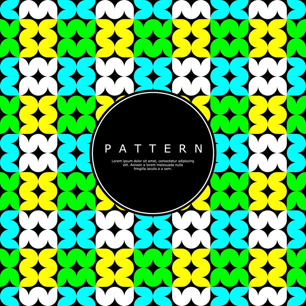 Colorful fat ornate abstract seamless pattern. Fun geometric curve pattern. vector