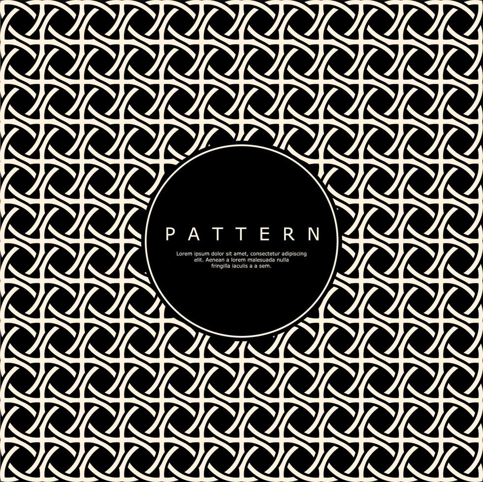 Simple flower circle line abstract seamless pattern. Floral round ornate pattern vector