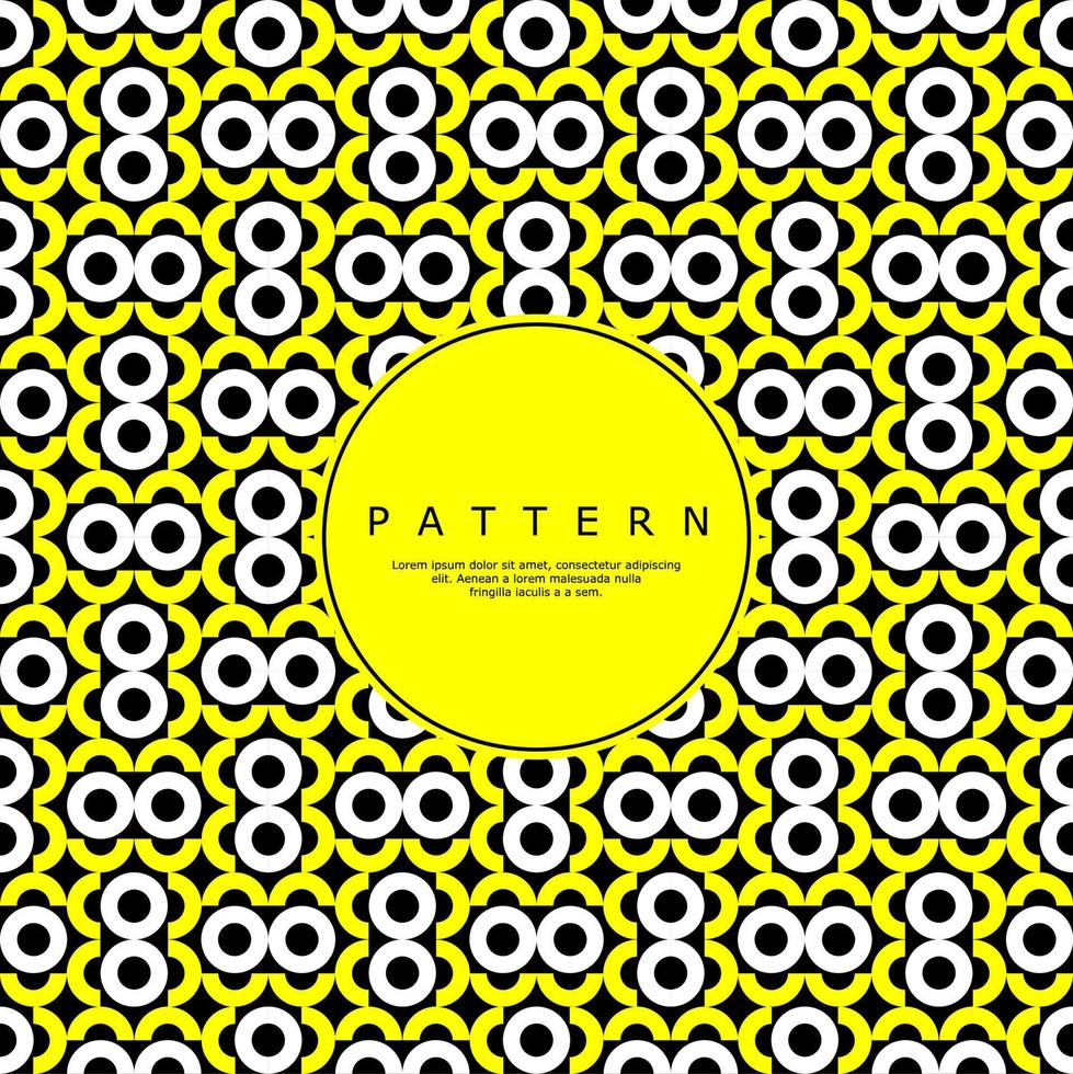 Ornate circle abstract repeat pattern. Modern round line seamless pattern. vector