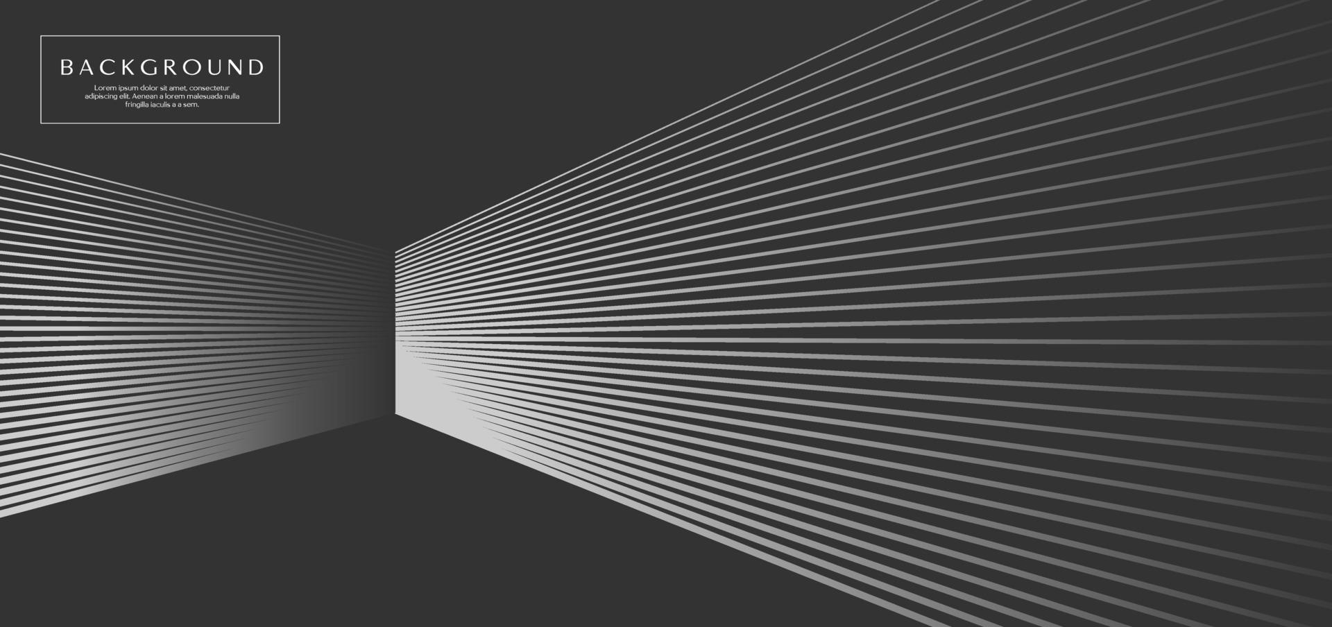 Monochrome side of room blend line abstract background. Dynamic geometric lines vector
