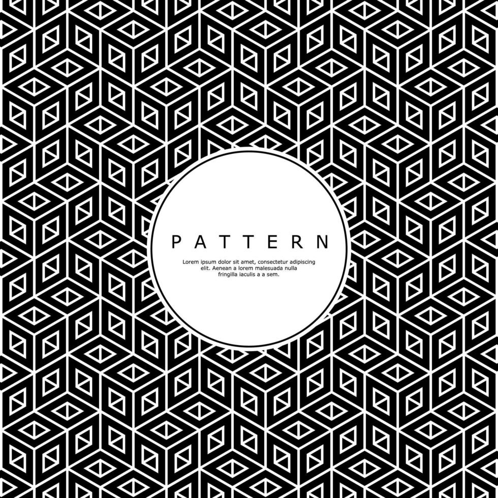 Luxury black cube line abstract pattern vector. Elegance box stripe pattern vector