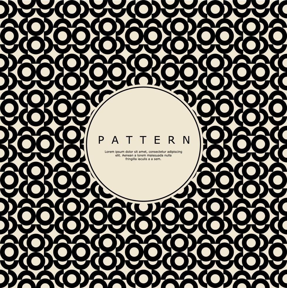 Simple geometric circle abstract pattern design. Modern round point pattern vector. vector