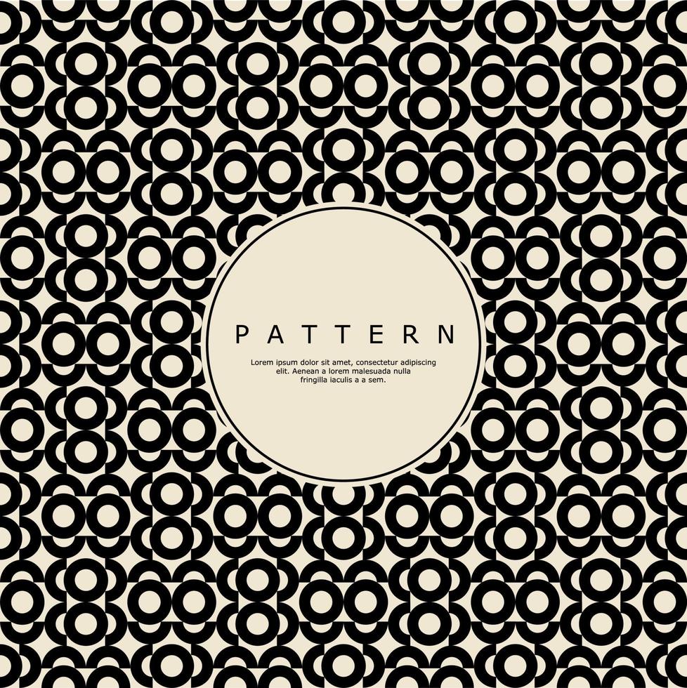 Simple geometric circle abstract pattern design. Modern round point pattern vector. vector