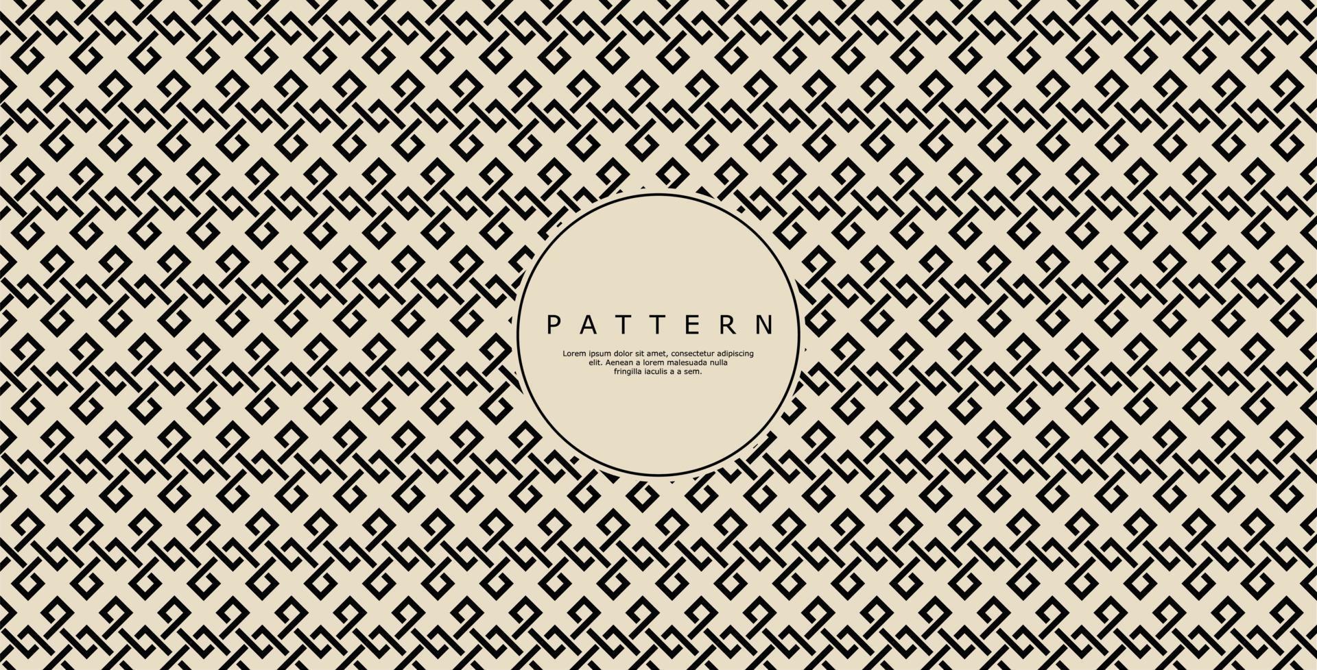 Ornate square line zig zag abstract pattern design. Decorative box line pattern vector