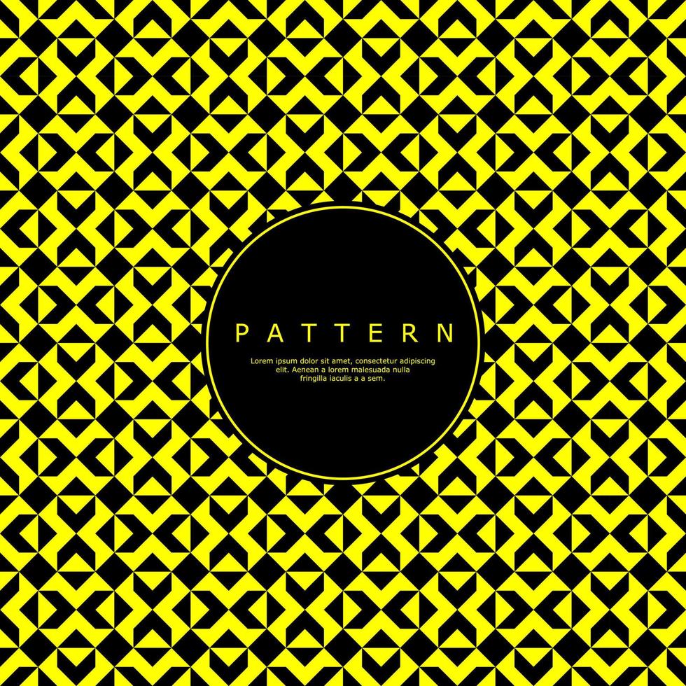 Creative yellow geometric triangle arrow abstract seamless pattern design. vector