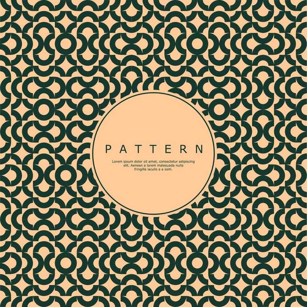 Geometric circle line abstract repeat pattern vector. Artistic round pattern. vector