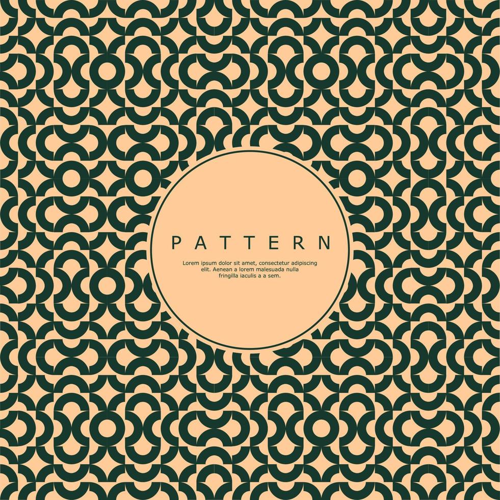 Geometric circle line abstract repeat pattern vector. Artistic round pattern. vector