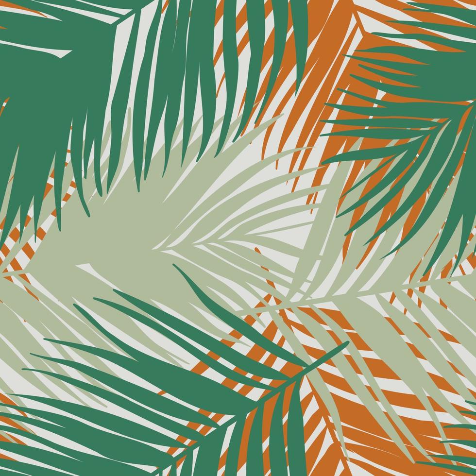 Palm leaves seamless pattern design. Tropical leaves branch  summer pattern design. Tropical floral pattern background. Trendy Brazilian illustration. vector