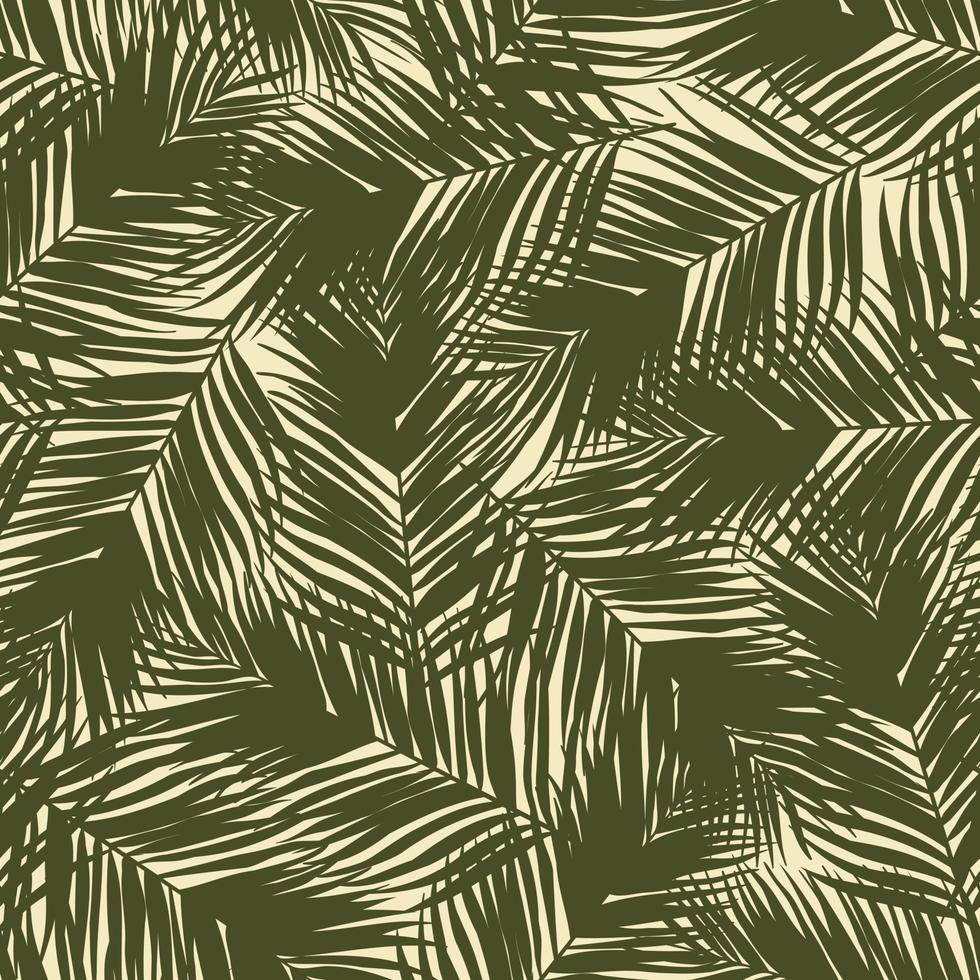 Palm leaves seamless pattern design. Tropical leaves branch  summer pattern design. Tropical floral pattern background. Trendy Brazilian illustration. vector