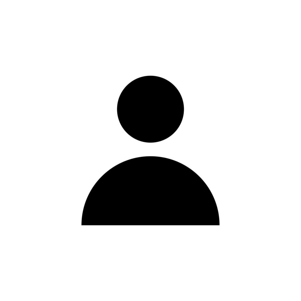 Default profile account unknown icon black silhouette vector