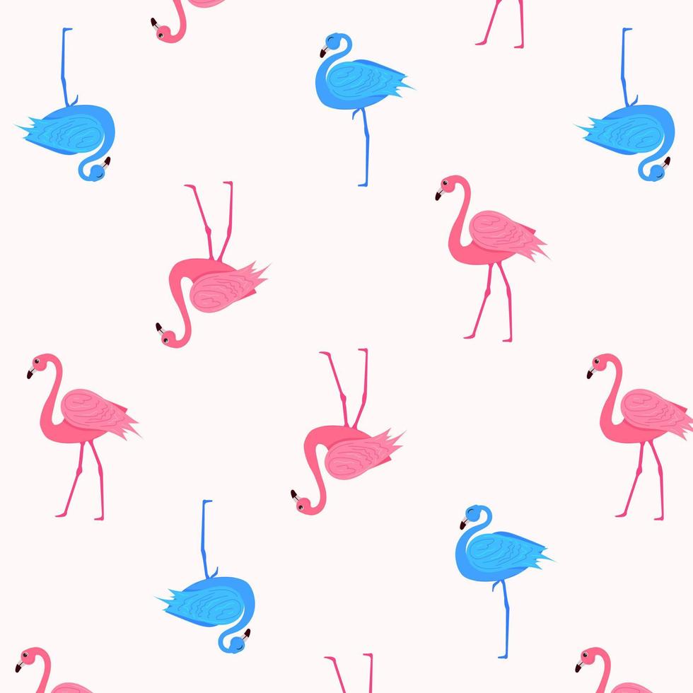 Cute flamingo seamless pattern design, Can change any size orientation, check pattern fill on swatches vector