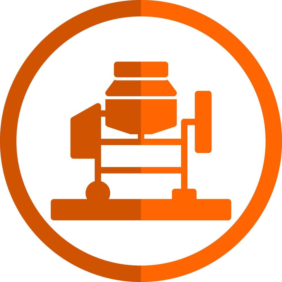 Concrete Mixer Vector Icon Design