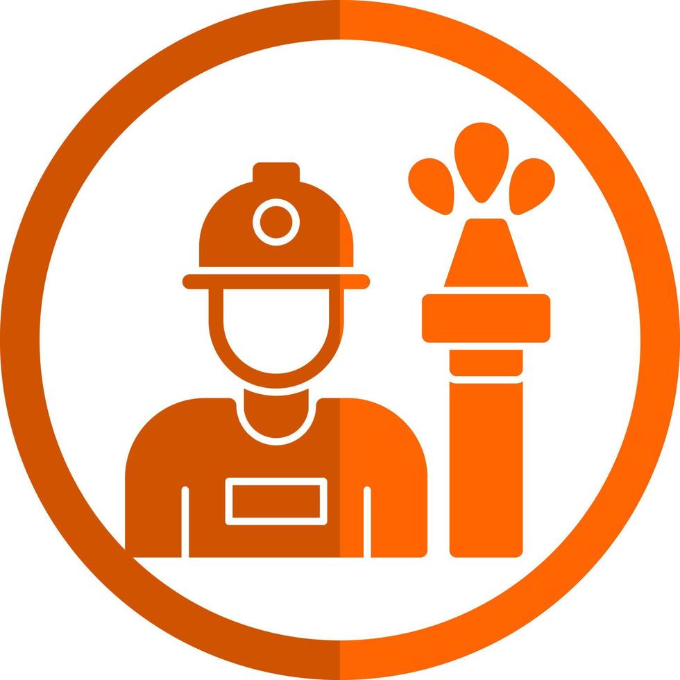 Fireman Vector Icon Design