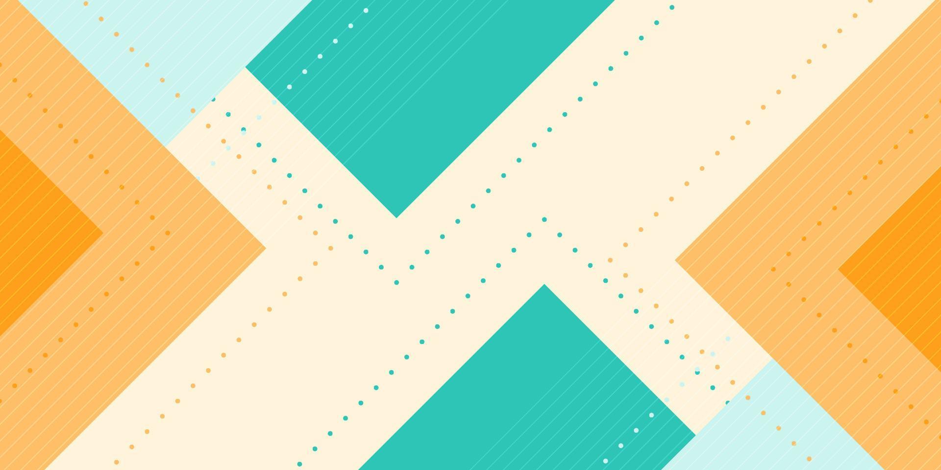 Trendy soft color vector background with square shape and lines. colorful illustration with green and orange pattern on background. Smart design for your promotions.Eps10 vector