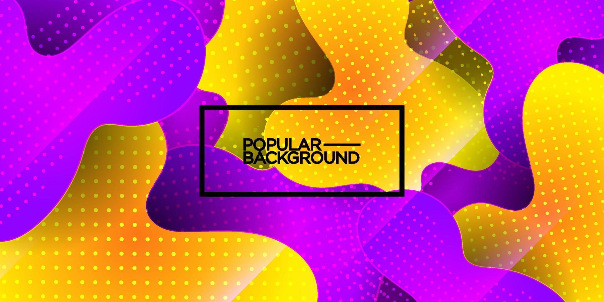 Yellow and purple colorful liquid fluid abstract background with gradient dot color combination. soft color and overlay lines on background. Eps10 vector