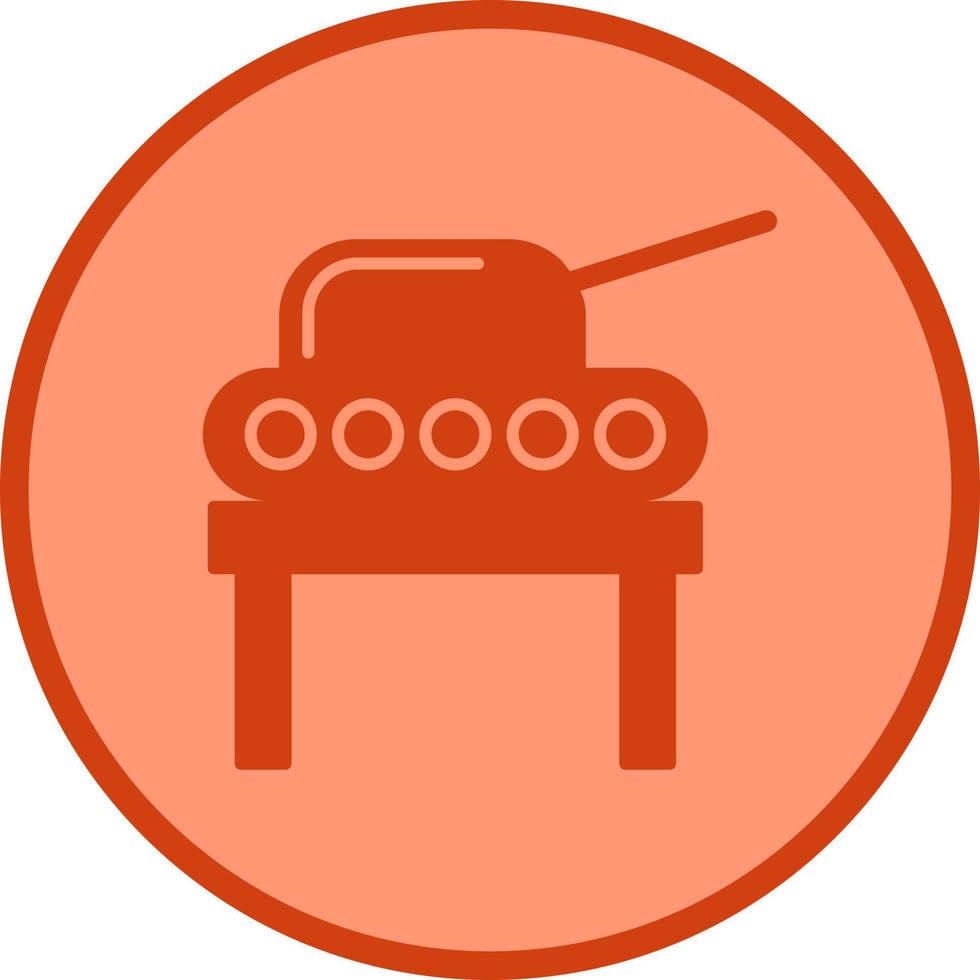 icono de vector de exhibición de tanque