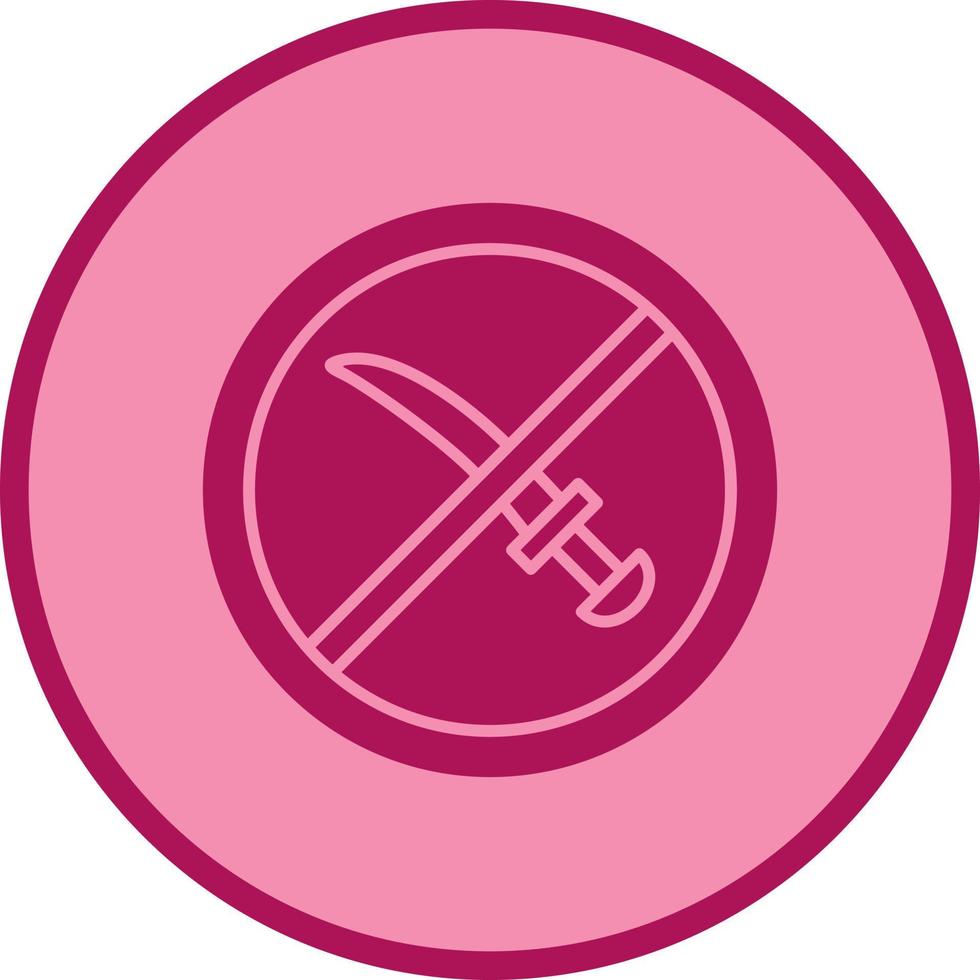 No Weapons Vector Icon