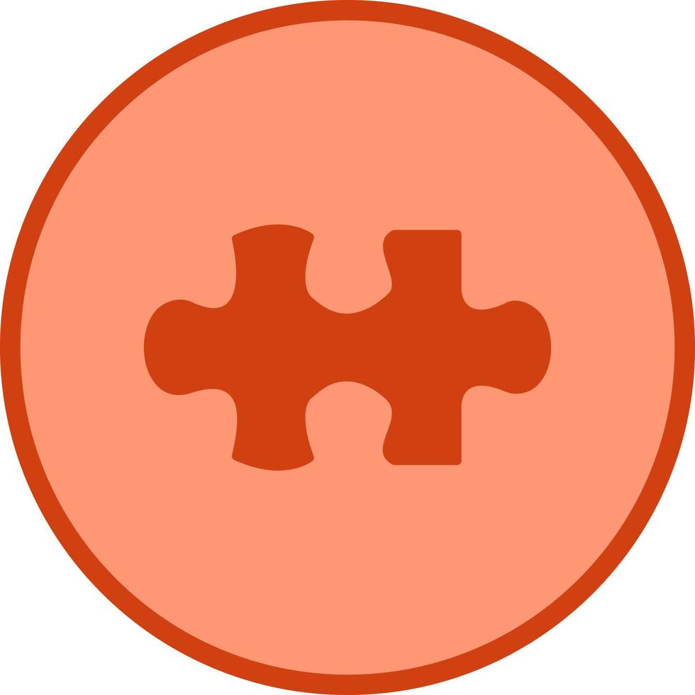 Unique Puzzle Piece Vector Icon