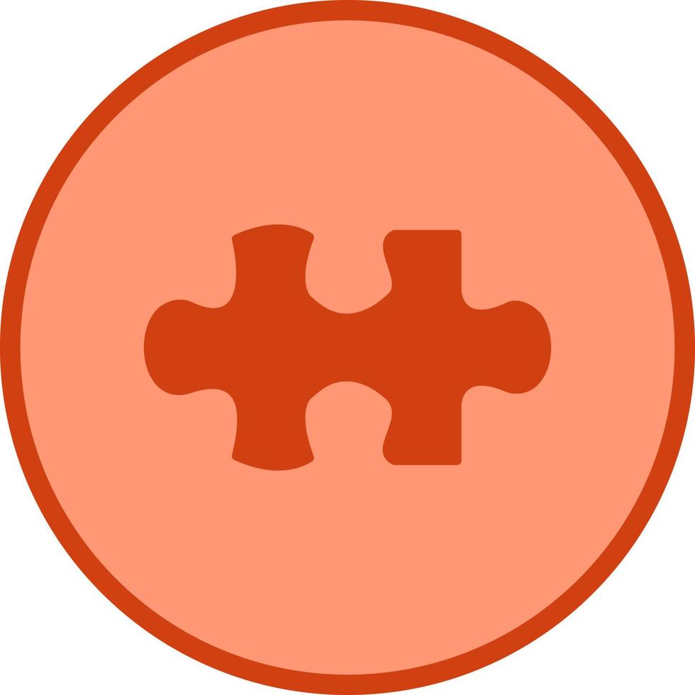 Unique Puzzle Piece Vector Icon