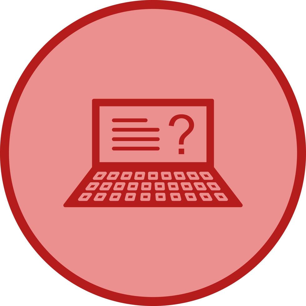 Unique Online Exam Vector Icon