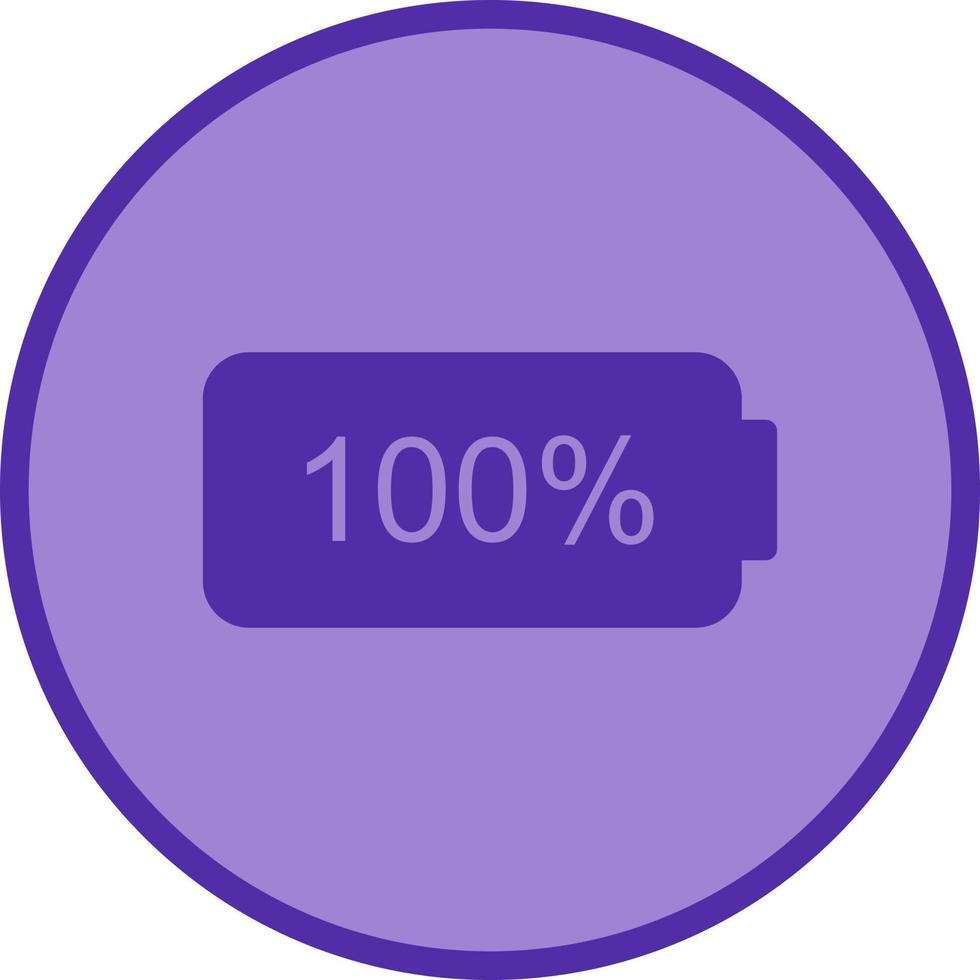 Unique Full Battery Vector Icon