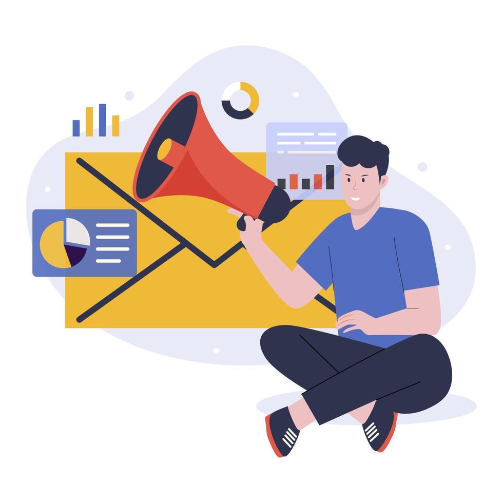 Flat design of email marketing strategy 20767635 Vector Art at Vecteezy
