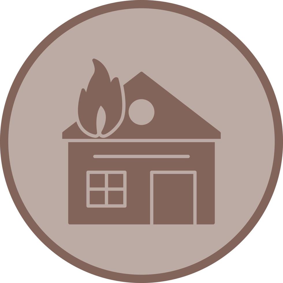 Unique House on Fire Vector Icon