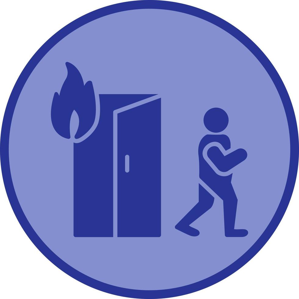 Unique Running from Fire Vector Icon