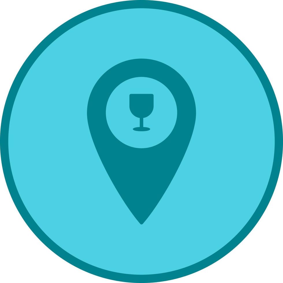 Unique Bar Location Vector Icon